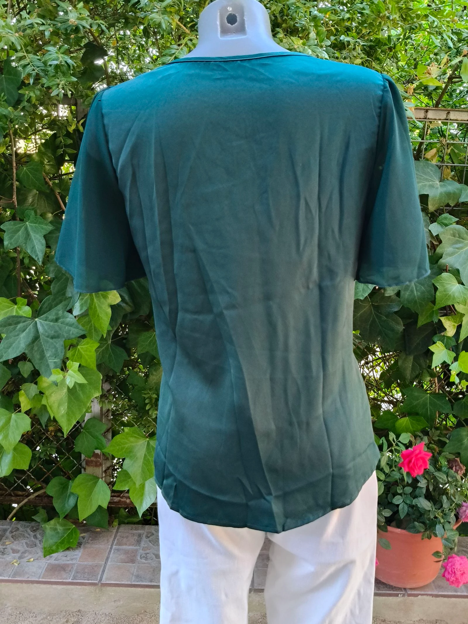 Green button-up blouse – photo 7